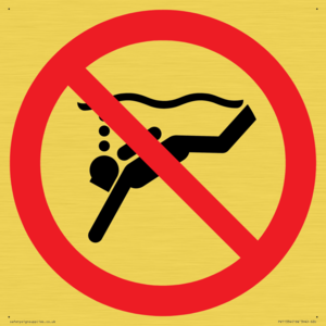 Prohibition: No sub-aqua diving
